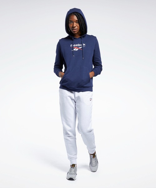 Reebok（リーボック）の「クラシックス ファウンデーション フレンチテリー フーディー / Classics Foundation French Terry Hoodie（パーカー・レディース・ネイビー・SMALL/MEDIUM/LARGE/X-LARGE/XX-LARGE/X-SMALL）」の10枚目の写真