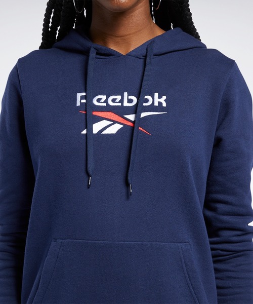 Reebok（リーボック）の「クラシックス ファウンデーション フレンチテリー フーディー / Classics Foundation French Terry Hoodie（パーカー・レディース・ネイビー・SMALL/MEDIUM/LARGE/X-LARGE/XX-LARGE/X-SMALL）」の7枚目の写真