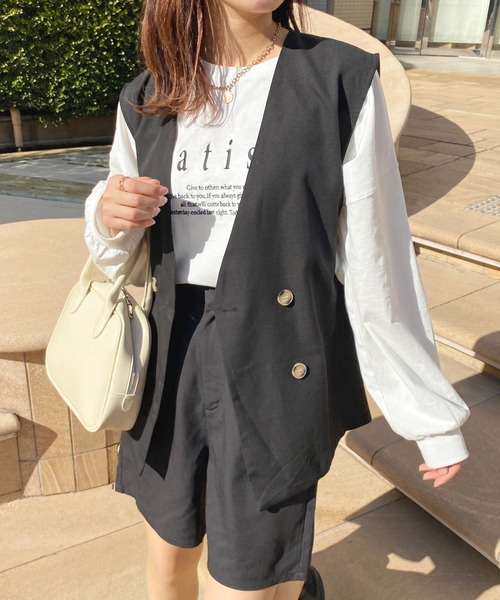 apres jour（アプレジュール）の「ジレベスト【ZOZOTOWN限定アイテム】（ベスト・レディース・ダークブラウン/ベージュ/ブラック・X-LARGE/フリー）」の2枚目の写真