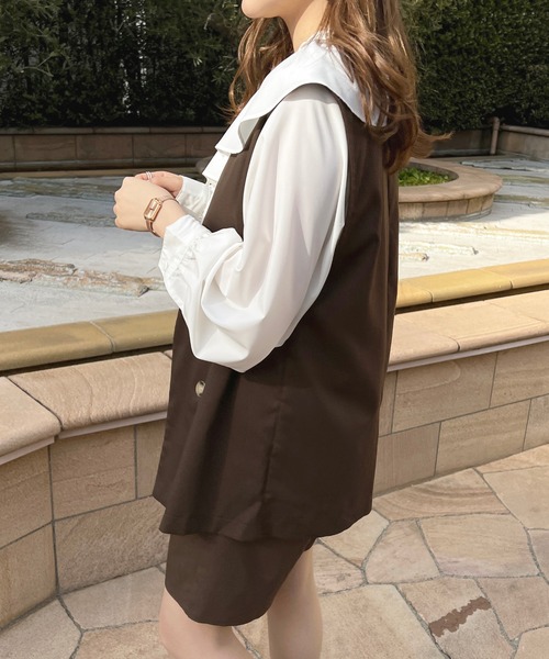 apres jour（アプレジュール）の「ジレベスト【ZOZOTOWN限定アイテム】（ベスト・レディース・ダークブラウン/ベージュ/ブラック・X-LARGE/フリー）」の11枚目の写真