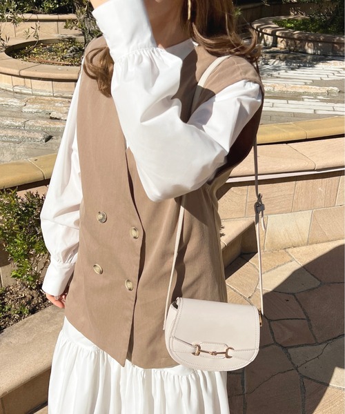 apres jour（アプレジュール）の「ジレベスト【ZOZOTOWN限定アイテム】（ベスト・レディース・ダークブラウン/ベージュ/ブラック・X-LARGE/フリー）」の16枚目の写真