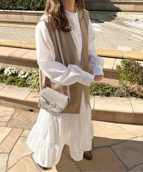 apres jour（アプレジュール）の「ジレベスト【ZOZOTOWN限定アイテム】（ベスト・レディース・ダークブラウン/ベージュ/ブラック・X-LARGE/フリー）」の21枚目の写真