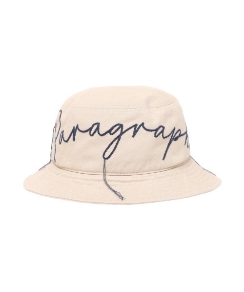 Paragraph(パラグラフ)の「【PARAGRAPH/パラグラフ】002 ROPE BUCKET HAT/ロープ バケットハット ロゴ ハット(ハット・メンズ・ピンク/ブラック/ベージュ・ONE SIZE)」の3枚目の写真
