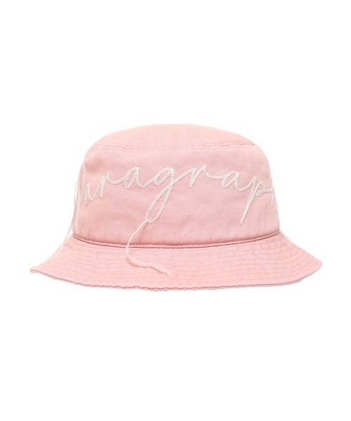 Paragraph(パラグラフ)の「【PARAGRAPH/パラグラフ】002 ROPE BUCKET HAT/ロープ バケットハット ロゴ ハット(ハット・メンズ・ピンク/ブラック/ベージュ・ONE SIZE)」の1枚目の写真