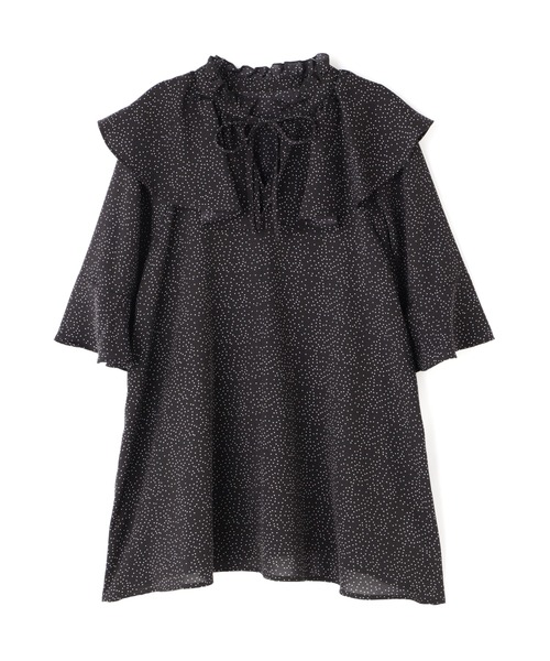 N.（N. Natural Beauty Basic）（エヌエヌナチュラルビューティーベーシック）の「◆フリルカラープリントブラウス（シャツ/ブラウス・レディース・ホワイト系その他/ブラック系その他・MEDIUM）」の15枚目の写真