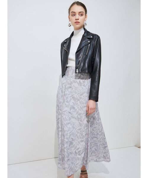 MERCURYDUO（マーキュリーデュオ）の「ボタニカルフラワーセミフレアスカート（スカート・レディース・ピンク/ブルー/アイボリー・SMALL/MEDIUM）」の5枚目の写真