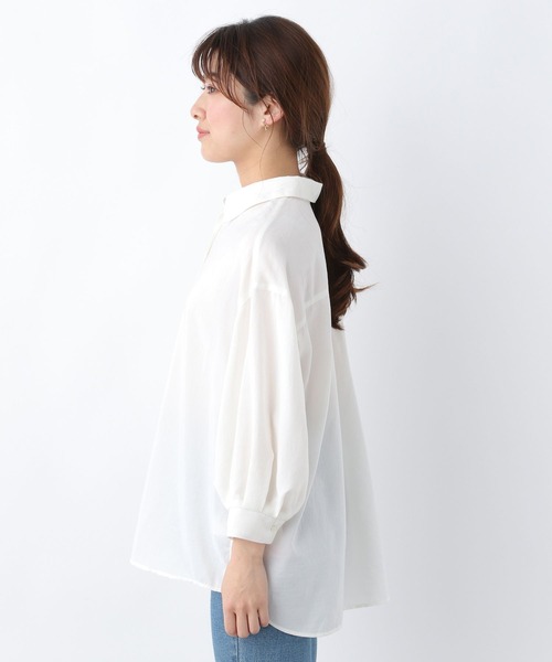 GLOBAL WORK(グローバルワーク)の「ランタンスリーブ7分袖シャツ/MATINEE LINE/267007(シャツ/ブラウス・レディース・ブラック/オフホワイト/ライトグリーン・MEDIUM/LARGE)」の15枚目の写真