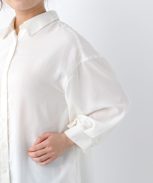 GLOBAL WORK(グローバルワーク)の「ランタンスリーブ7分袖シャツ/MATINEE LINE/267007(シャツ/ブラウス・レディース・ブラック/オフホワイト/ライトグリーン・MEDIUM/LARGE)」の19枚目の写真