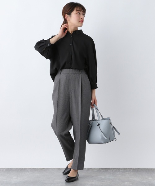 GLOBAL WORK(グローバルワーク)の「ランタンスリーブ7分袖シャツ/MATINEE LINE/267007(シャツ/ブラウス・レディース・ブラック/オフホワイト/ライトグリーン・MEDIUM/LARGE)」の9枚目の写真