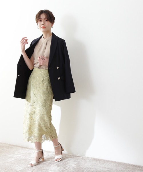 N.（N. Natural Beauty Basic）（エヌエヌナチュラルビューティーベーシック）の「◆ボウタイ風半袖ブラウス（シャツ/ブラウス・レディース・ベージュ/ブルー/グリーン/ホワイト系その他/ブラック系その他/ラベンダー/オフホワイト/イエロー・MEDIUM）」の14枚目の写真