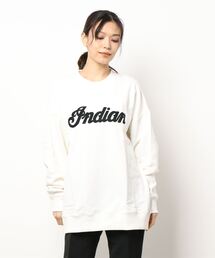 INDIAN（インディアン）の「★INDIAN★刺繍+発砲プリント オーバーサイズトレーナー（スウェット）」