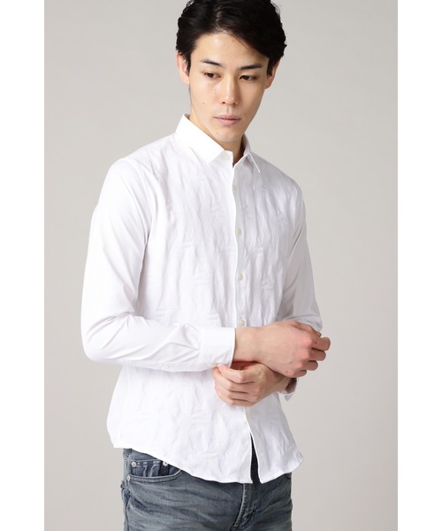 HIGH STREET（ハイストリート）の「HIGH STREET∴リンクスコンビシャツ（シャツ/ブラウス・メンズ・アイボリー/ネイビー・LL/M/L/S）」の2枚目の写真