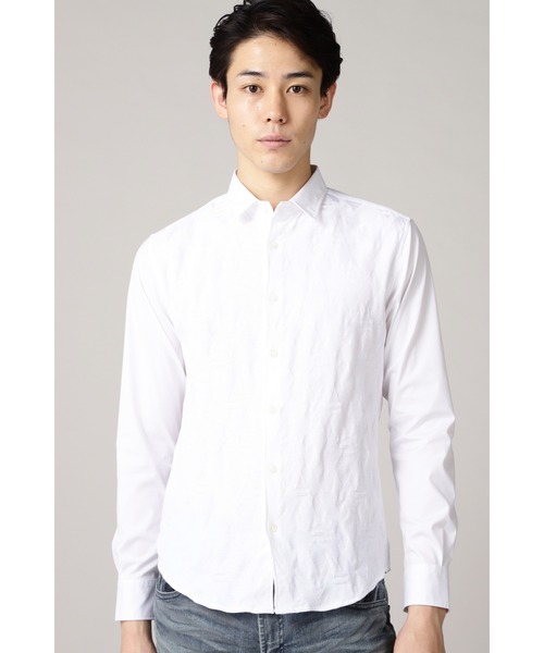 HIGH STREET（ハイストリート）の「HIGH STREET∴リンクスコンビシャツ（シャツ/ブラウス・メンズ・アイボリー/ネイビー・LL/M/L/S）」の4枚目の写真