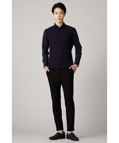 HIGH STREET（ハイストリート）の「HIGH STREET∴リンクスコンビシャツ（シャツ/ブラウス・メンズ・アイボリー/ネイビー・LL/M/L/S）」の5枚目の写真