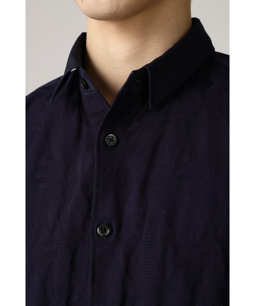 HIGH STREET（ハイストリート）の「HIGH STREET∴リンクスコンビシャツ（シャツ/ブラウス・メンズ・アイボリー/ネイビー・LL/M/L/S）」の8枚目の写真