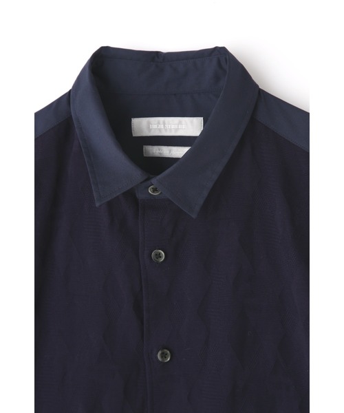 HIGH STREET（ハイストリート）の「HIGH STREET∴リンクスコンビシャツ（シャツ/ブラウス・メンズ・アイボリー/ネイビー・LL/M/L/S）」の12枚目の写真