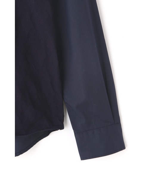 HIGH STREET（ハイストリート）の「HIGH STREET∴リンクスコンビシャツ（シャツ/ブラウス・メンズ・アイボリー/ネイビー・LL/M/L/S）」の14枚目の写真