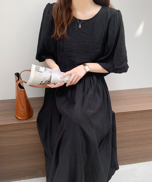ABITOKYO(アビトーキョー)の「ボリューム袖ロングワンピース(ワンピース・レディース・ブラック/ホワイト・FREE)」の12枚目の写真