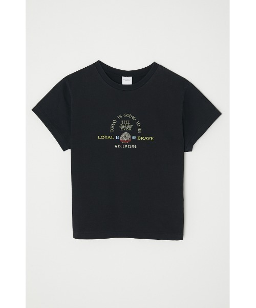 MOUSSY（マウジー）の「BEST DAY EMBROIDERY Tシャツ（Tシャツ/カットソー・レディース・ホワイト/ライトブラック/ライトブルー・FREE）」の3枚目の写真