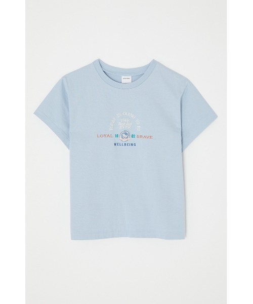 MOUSSY（マウジー）の「BEST DAY EMBROIDERY Tシャツ（Tシャツ/カットソー・レディース・ホワイト/ライトブラック/ライトブルー・FREE）」の13枚目の写真