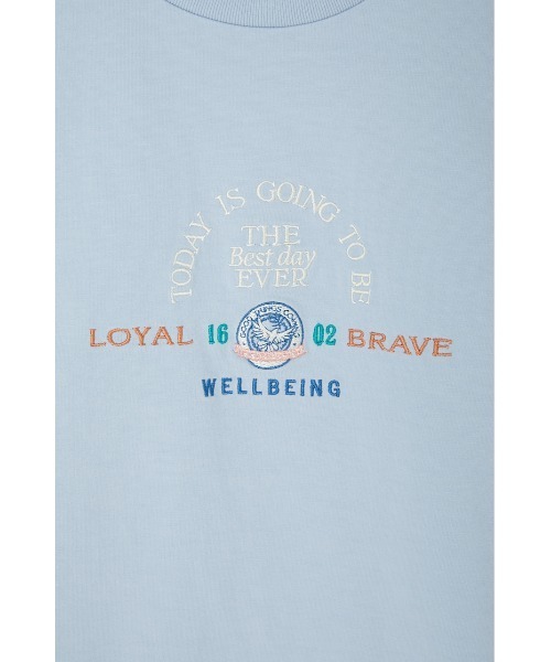 MOUSSY（マウジー）の「BEST DAY EMBROIDERY Tシャツ（Tシャツ/カットソー・レディース・ホワイト/ライトブラック/ライトブルー・FREE）」の10枚目の写真