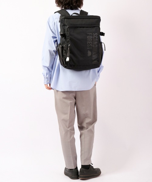 SCANDINAVIAN FOREST(スカンジナビアン・フォレスト)の「SCANDINAVIAN FOREST 15ポケットスクエアバックパック(バックパック/リュック・メンズ・ブラック×ブラック/ブラック×ホワイト・FREE)」の11枚目の写真