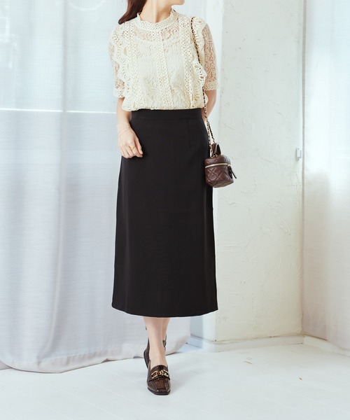 Lamoa(ラモア)の「Lamoa/花柄 総レース フリル トップス(シャツ/ブラウス・レディース・ホワイト/アイボリー/ブラック/ピンク・FREE)」の12枚目の写真