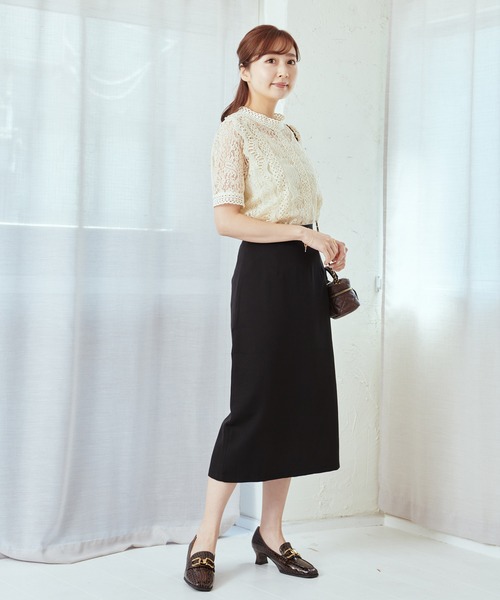 Lamoa(ラモア)の「Lamoa/花柄 総レース フリル トップス(シャツ/ブラウス・レディース・ホワイト/アイボリー/ブラック/ピンク・FREE)」の13枚目の写真