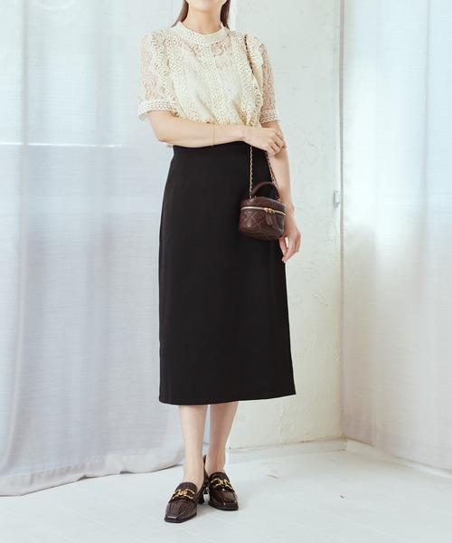 Lamoa(ラモア)の「Lamoa/花柄 総レース フリル トップス(シャツ/ブラウス・レディース・ホワイト/アイボリー/ブラック/ピンク・FREE)」の16枚目の写真