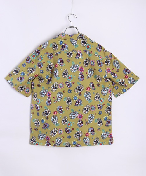 セール】WEB限定 総柄 ルーズサイズ オープンカラーシャツ