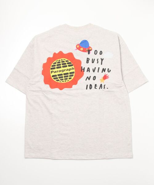 Paragraph(パラグラフ)の「【Paragraph】パラグラフ ユニセックス Happy Logo Tee ハッピーロゴプリントTee No.42(Tシャツ/カットソー・レディース・ホワイト/チャコールグレー/ライトグレー・FREE)」の4枚目の写真