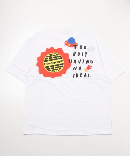 Paragraph(パラグラフ)の「【Paragraph】パラグラフ ユニセックス Happy Logo Tee ハッピーロゴプリントTee No.42(Tシャツ/カットソー・レディース・ホワイト/チャコールグレー/ライトグレー・FREE)」の5枚目の写真