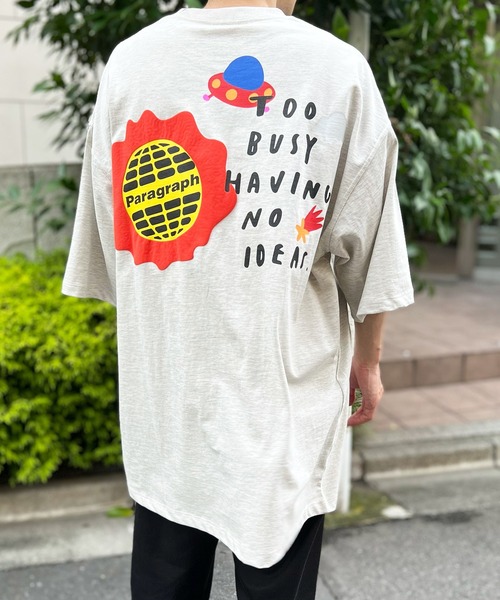 Paragraph(パラグラフ)の「【Paragraph】パラグラフ ユニセックス Happy Logo Tee ハッピーロゴプリントTee No.42(Tシャツ/カットソー・レディース・ホワイト/チャコールグレー/ライトグレー・FREE)」の15枚目の写真