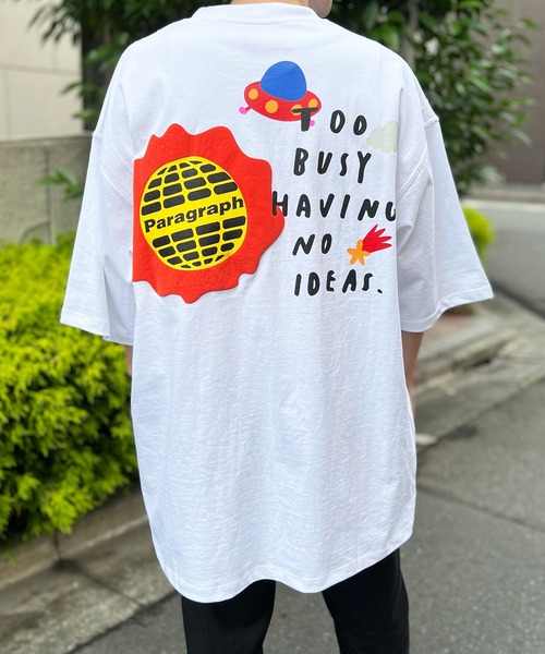 Paragraph(パラグラフ)の「【Paragraph】パラグラフ ユニセックス Happy Logo Tee ハッピーロゴプリントTee No.42(Tシャツ/カットソー・レディース・ホワイト/チャコールグレー/ライトグレー・FREE)」の9枚目の写真