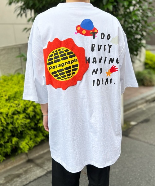 Paragraph(パラグラフ)の「【Paragraph】パラグラフ ユニセックス Happy Logo Tee ハッピーロゴプリントTee No.42(Tシャツ/カットソー・レディース・ホワイト/チャコールグレー/ライトグレー・FREE)」の10枚目の写真