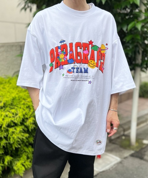 Paragraph(パラグラフ)の「【Paragraph】パラグラフ ユニセックス Happy Logo Tee ハッピーロゴプリントTee No.42(Tシャツ/カットソー・レディース・ホワイト/チャコールグレー/ライトグレー・FREE)」の12枚目の写真