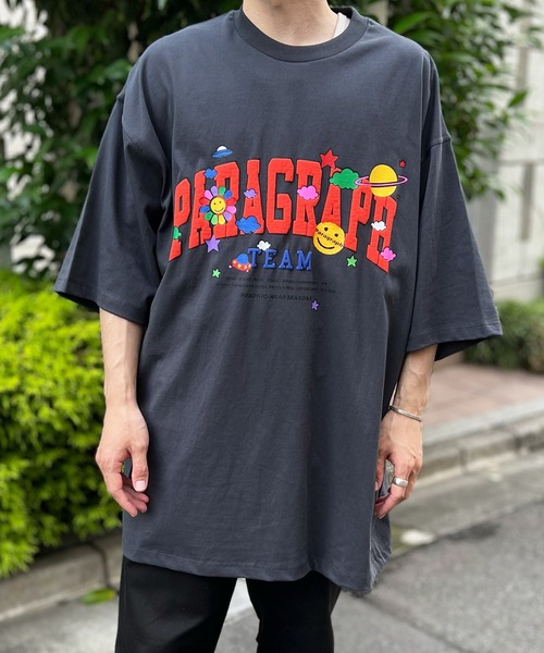 Paragraph(パラグラフ)の「【Paragraph】パラグラフ ユニセックス Happy Logo Tee ハッピーロゴプリントTee No.42(Tシャツ/カットソー・レディース・ホワイト/チャコールグレー/ライトグレー・FREE)」の18枚目の写真