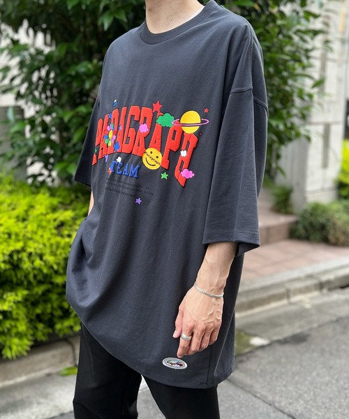 Paragraph(パラグラフ)の「【Paragraph】パラグラフ ユニセックス Happy Logo Tee ハッピーロゴプリントTee No.42(Tシャツ/カットソー・レディース・ホワイト/チャコールグレー/ライトグレー・FREE)」の19枚目の写真