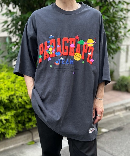 Paragraph(パラグラフ)の「【Paragraph】パラグラフ ユニセックス Happy Logo Tee ハッピーロゴプリントTee No.42(Tシャツ/カットソー・レディース・ホワイト/チャコールグレー/ライトグレー・FREE)」の17枚目の写真