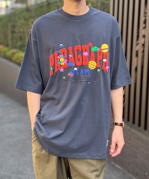Paragraph(パラグラフ)の「【Paragraph】パラグラフ ユニセックス Happy Logo Tee ハッピーロゴプリントTee No.42(Tシャツ/カットソー・レディース・ホワイト/チャコールグレー/ライトグレー・FREE)」の22枚目の写真