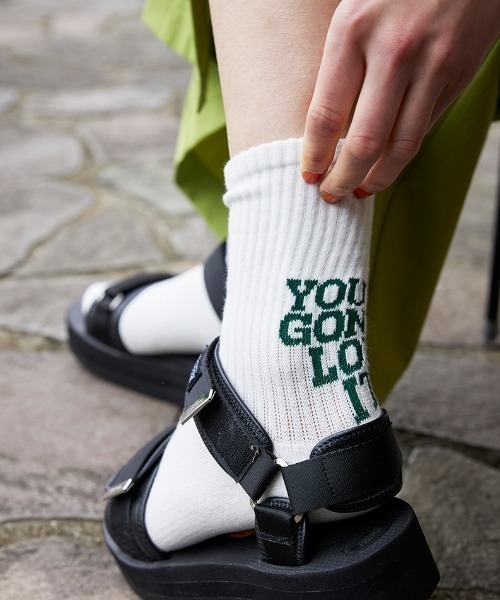 THE SHINZONE(ザ シンゾーン)の「THE SHINZONE/シンゾーン レターソックス LETTER SOCKS(ソックス/靴下・レディース・ブラック/パープル/グリーン・FREE)」の3枚目の写真