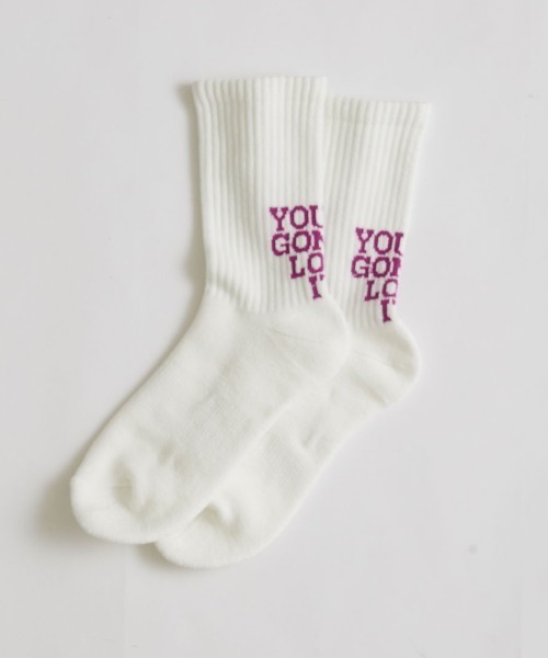THE SHINZONE(ザ シンゾーン)の「THE SHINZONE/シンゾーン レターソックス LETTER SOCKS(ソックス/靴下・レディース・ブラック/パープル/グリーン・FREE)」の8枚目の写真