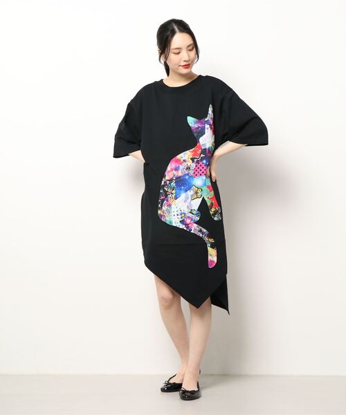 セール ネコアップリケtシャツワンピース ワンピース Scolar スカラー のファッション通販 Zozotown