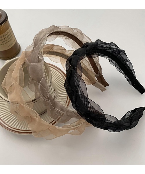 LAFFMO（ラフモ）の「レースカチューシャ（カチューシャ・レディース・ブラック/ベージュ/グレー・FREE）」の4枚目の写真