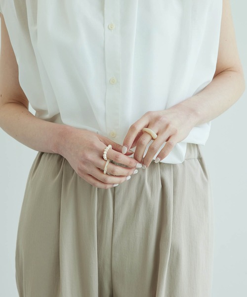 ROPE' PICNIC（ロペピクニック）の「淡水パール×マーブルリングセット（リング・レディース・ブラウン/キナリ・FREE）」の11枚目の写真