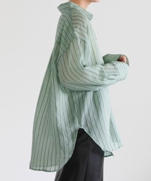 select MOCA | 2022 AW シアーストライプビッグシャツ(シャツ/ブラウス)