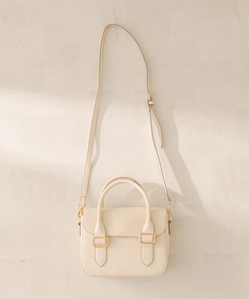 OLIVE des OLIVE（オリーブデオリーブ）の「ダブルベルトショルダー（ショルダーバッグ・レディース・ダークブラウン/オフホワイト・FREE）」の7枚目の写真