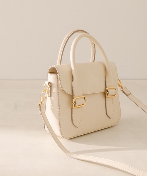 OLIVE des OLIVE（オリーブデオリーブ）の「ダブルベルトショルダー（ショルダーバッグ・レディース・ダークブラウン/オフホワイト・FREE）」の9枚目の写真