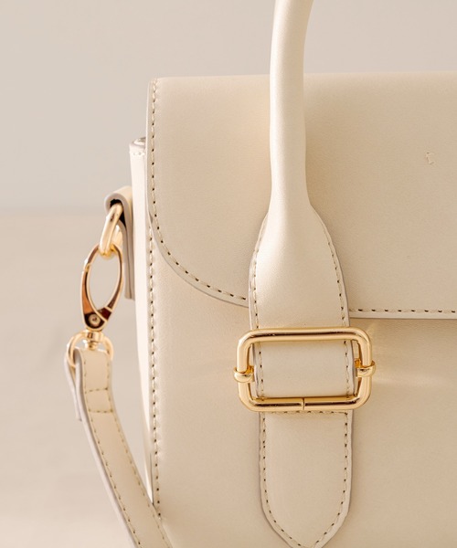 OLIVE des OLIVE（オリーブデオリーブ）の「ダブルベルトショルダー（ショルダーバッグ・レディース・ダークブラウン/オフホワイト・FREE）」の10枚目の写真