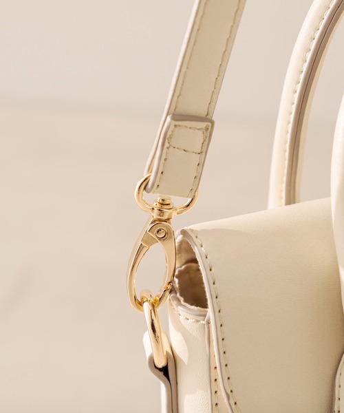 OLIVE des OLIVE（オリーブデオリーブ）の「ダブルベルトショルダー（ショルダーバッグ・レディース・ダークブラウン/オフホワイト・FREE）」の12枚目の写真